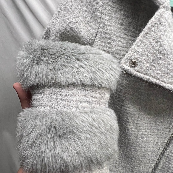 Club Monaco Wool tailored blend fur coat -thick, fancy winter coat XS - Picture 7 of 13